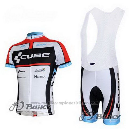 2012 Abbigliamento Ciclismo Cube Nero e Bianco Manica Corta e Salopette